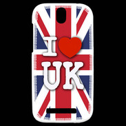 Coque HTC One SV I love UK 2