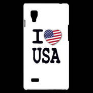 Coque LG Optimus L9 I love USA 2