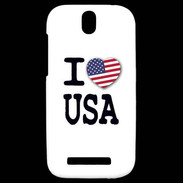 Coque HTC One SV I love USA 2