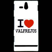 Coque Sony Xperia U I love Valfréjus