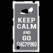 Coque Nokia Lumia 720 Keep Calm go shopping Gris