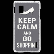 Coque LG Optimus G Keep Calm go shopping Gris