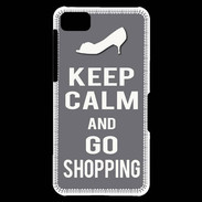Coque Blackberry Z10 Keep Calm go shopping Gris