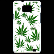 Coque Samsung Galaxy S2 Feuille de cannabis sur fond blanc
