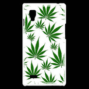 Coque LG Optimus L9 Feuille de cannabis sur fond blanc