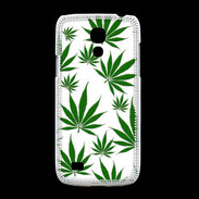 Coque Samsung Galaxy S4mini Feuille de cannabis sur fond blanc