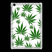 Coque iPadMini Feuille de cannabis sur fond blanc