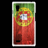 Coque LG Optimus L9 Drapeau Portugal imitation bois