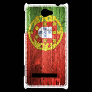 Coque HTC Windows Phone 8S Drapeau Portugal imitation bois