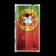 Coque Nokia Lumia 520 Drapeau Portugal imitation bois