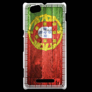 Coque Sony Xperia M Drapeau Portugal imitation bois