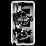 Coque Samsung Galaxy Note 2 Pompiers en noir et blanc