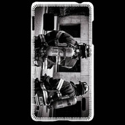 Coque LG Optimus G Pompiers en noir et blanc