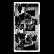 Coque LG Optimus L9 Pompiers en noir et blanc
