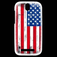 Coque HTC One SV Drapeau USA grunge et vintage 5