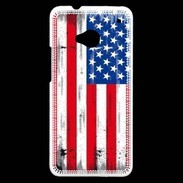 Coque HTC One Drapeau USA grunge et vintage 5