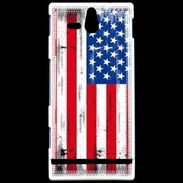 Coque Sony Xperia U Drapeau USA grunge et vintage 5