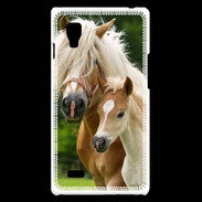 Coque LG Optimus L9 Cheval et poulain