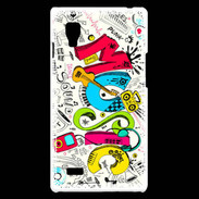 Coque LG Optimus L9 Graffiti Musique