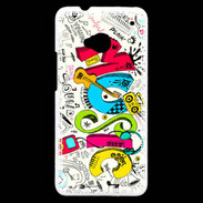 Coque HTC One Graffiti Musique