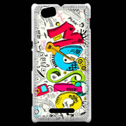 Coque Sony Xperia M Graffiti Musique