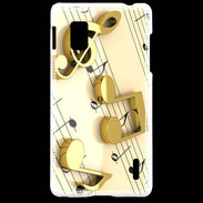 Coque LG Optimus G Portée de notes en or