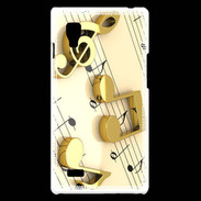 Coque LG Optimus L9 Portée de notes en or