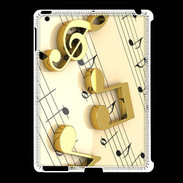 Coque iPad 2/3 Portée de notes en or