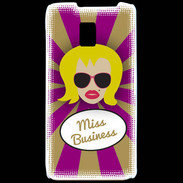 Coque LG P990 Miss business Blonde
