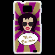 Coque Samsung Galaxy S2 Miss business Brune