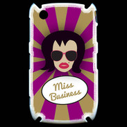 Coque Blackberry 8520 Miss business Brune