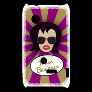 Coque Sony Xperia Typo Miss business Brune