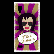 Coque LG Optimus L9 Miss business Brune