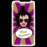 Coque LG P990 Miss business Brune