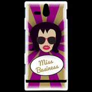 Coque Sony Xperia U Miss business Brune