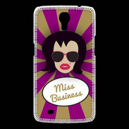 Coque Samsung Galaxy Mega Miss business Brune