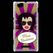Coque Sony Xperia M Miss business Brune