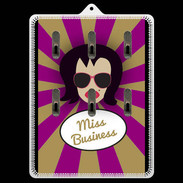 Porte clés Miss business Brune