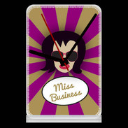 Pendule de bureau Miss business Brune