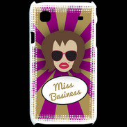 Coque Samsung Galaxy S Miss business Chatain