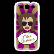 Coque Samsung Galaxy S3 Miss business Chatain