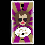 Coque Sony Xperia T Miss business Chatain