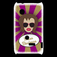 Coque Sony Xperia Typo Miss business Chatain