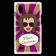 Coque LG Optimus L9 Miss business Chatain