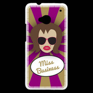 Coque HTC One Miss business Chatain