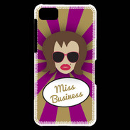 Coque Blackberry Z10 Miss business Chatain