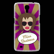 Coque Samsung Galaxy Mega Miss business Chatain