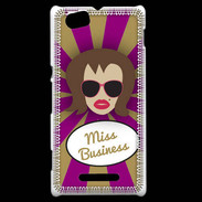 Coque Sony Xperia M Miss business Chatain