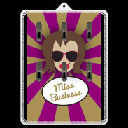 Porte clés Miss business Chatain