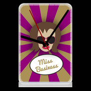 Pendule de bureau Miss business Chatain
